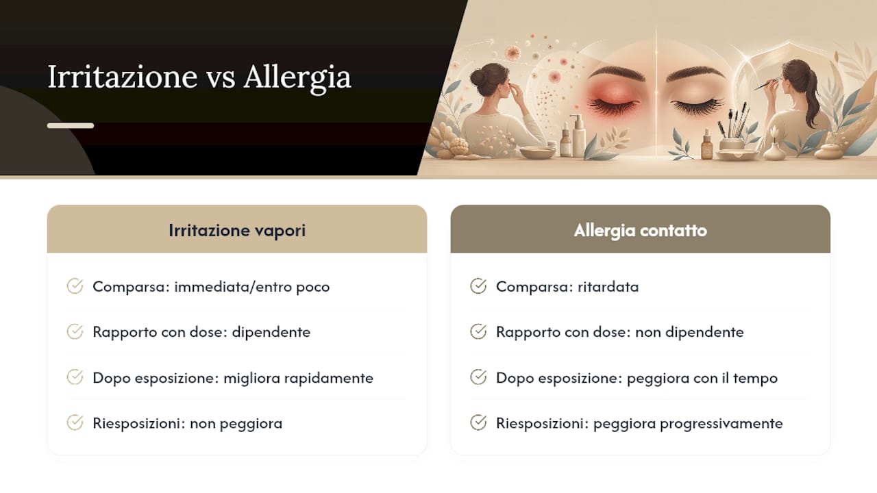Differenze tra irritazione e allergia