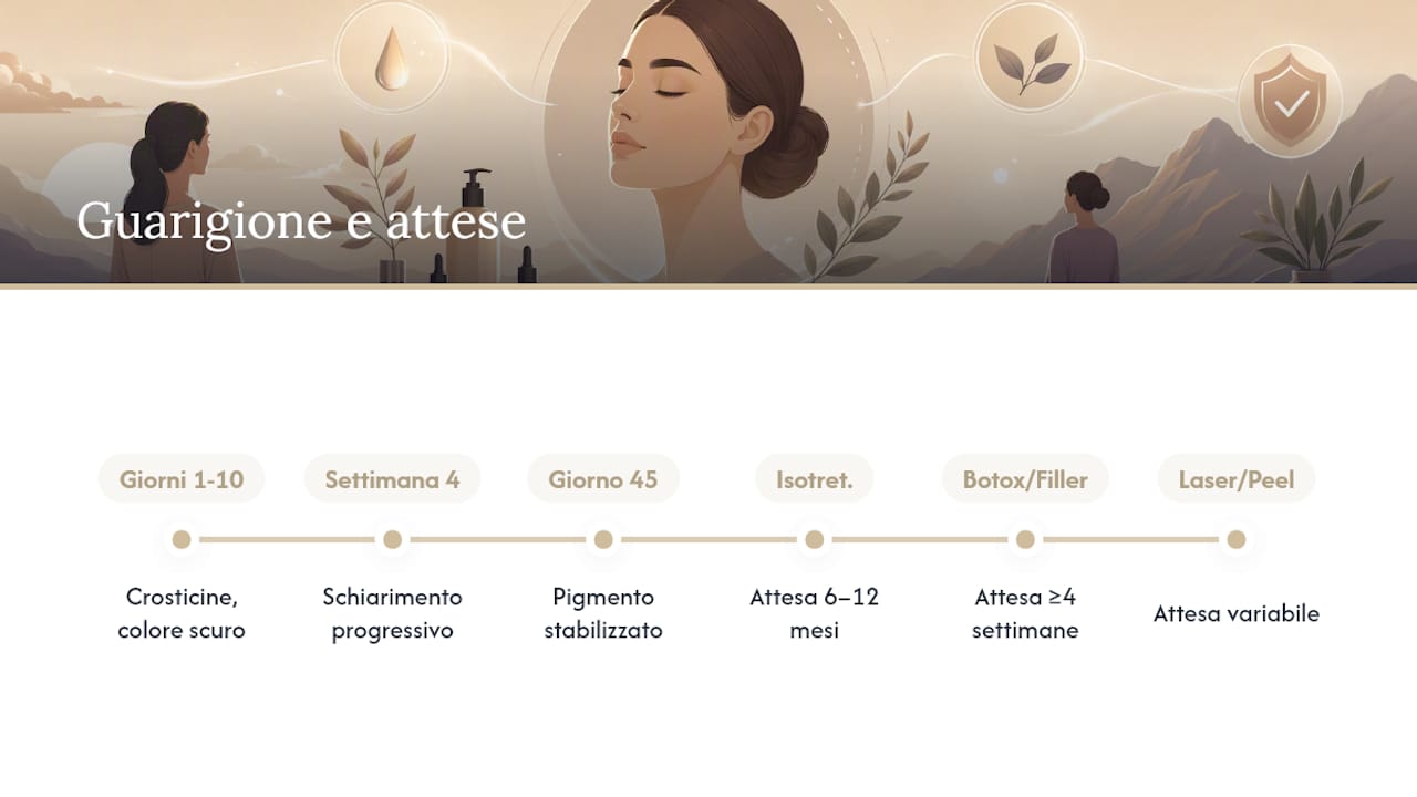 Cronologia delle fasi di guarigione del microblading