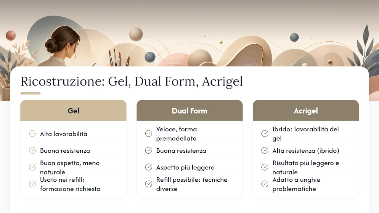 Confronto tra gel Dual Form e Acrigel
