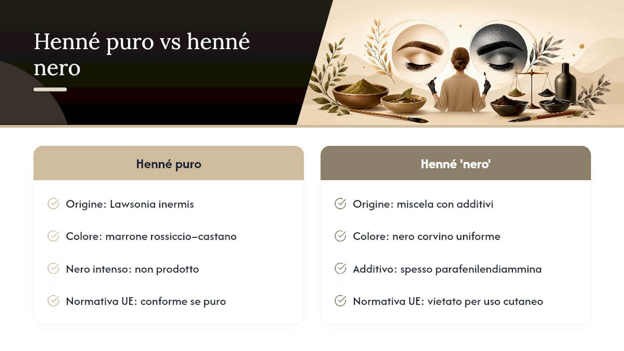 Henné sopracciglia controindicazioni: cos'è il lawsone e cosa cambia con l'henné nero — overview diagram