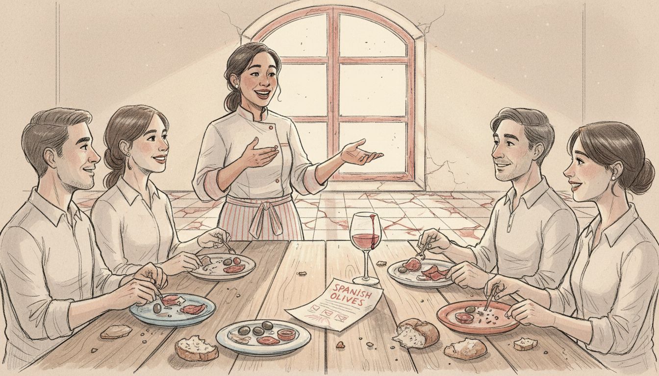 Chef sharing stories at tasting table