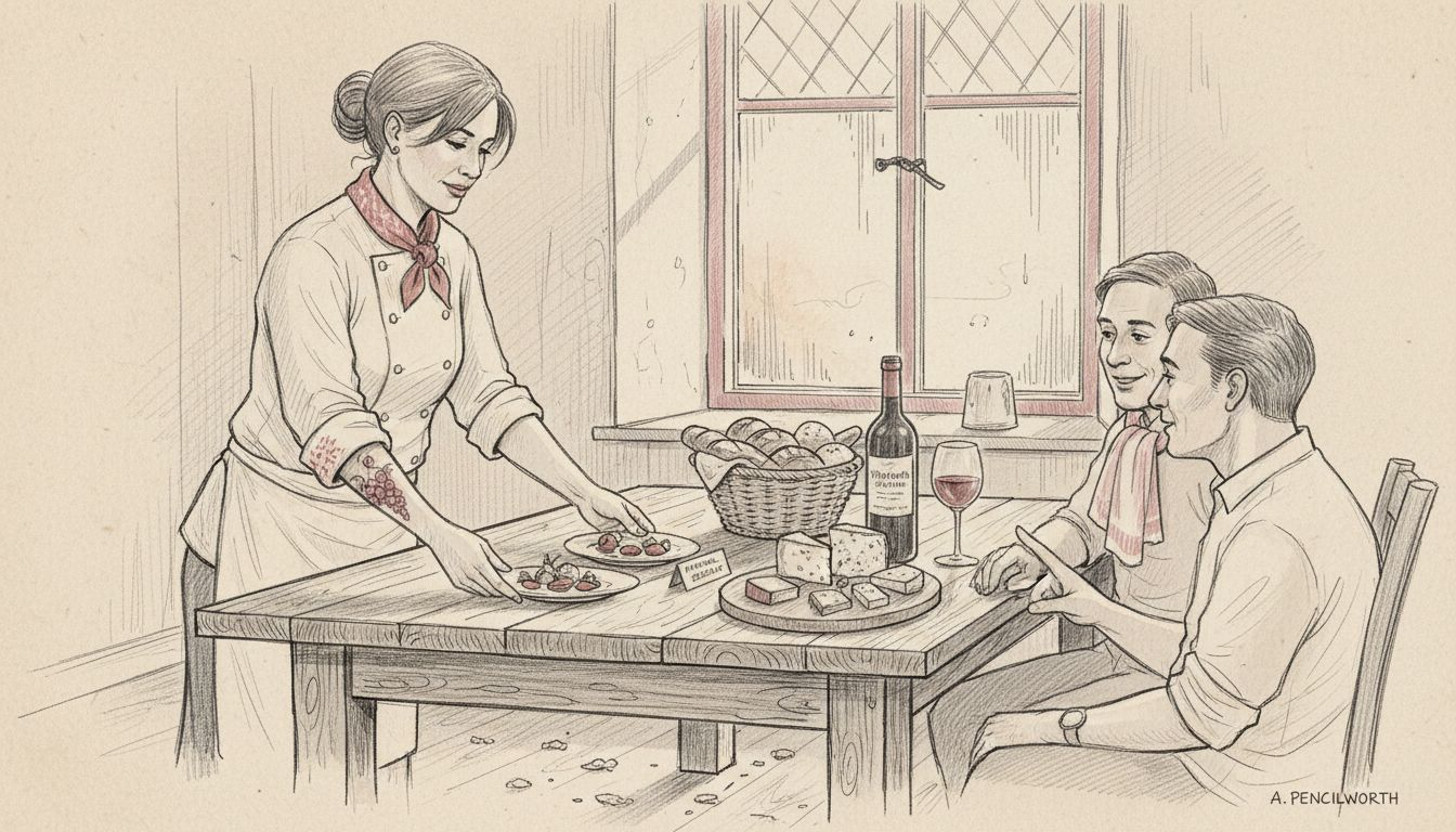 Chef preparing curated tasting for diners