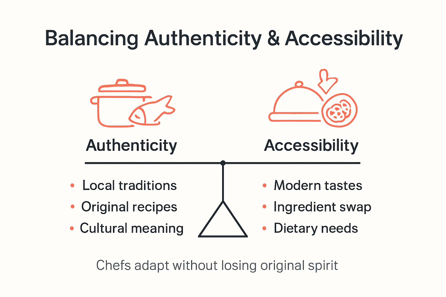 Infographic balancing authenticity and accessibility