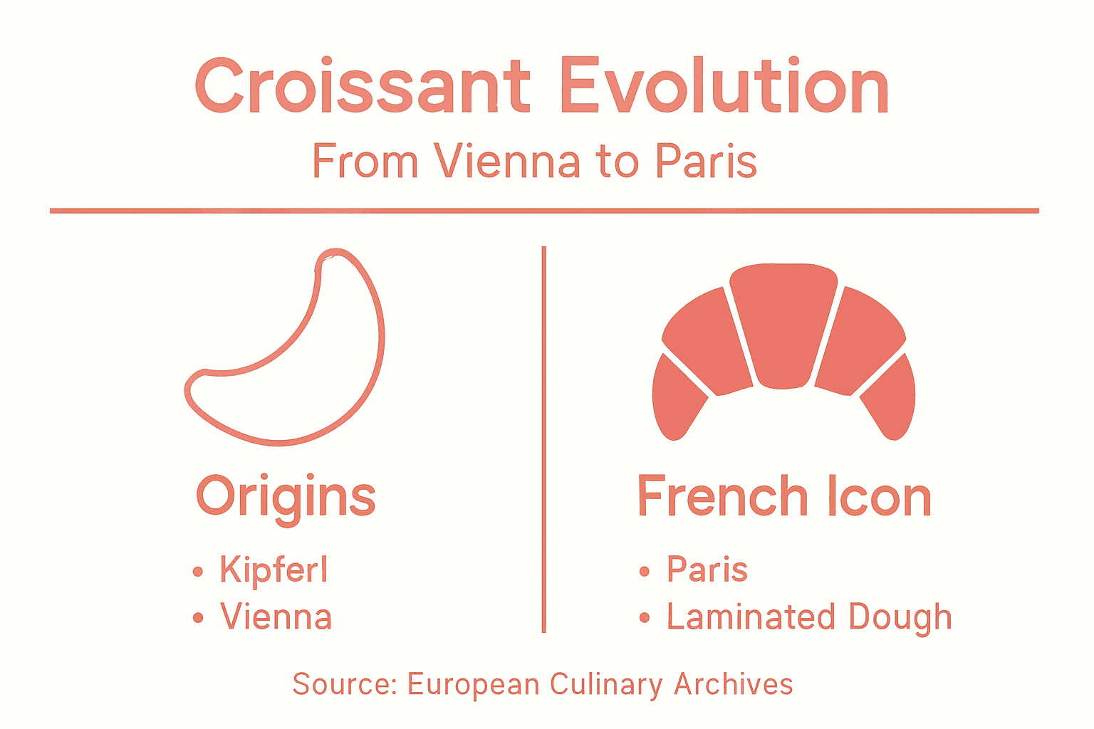 Infographic showing croissant history summary
