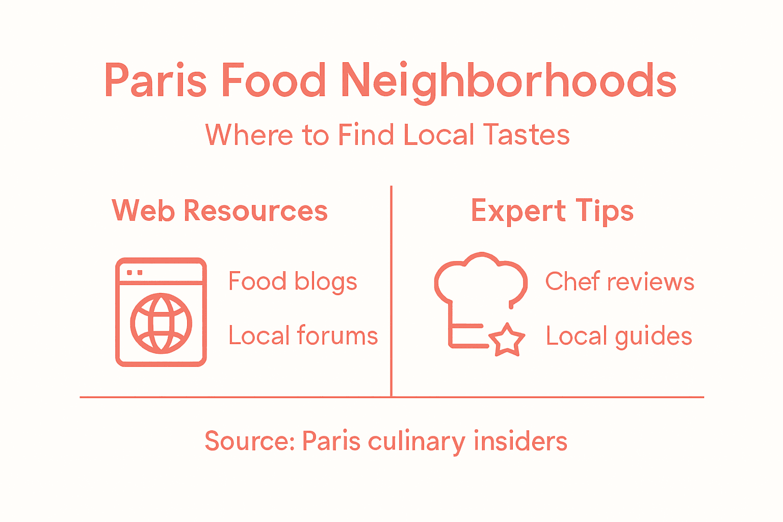 Infographic shows Paris food research tips