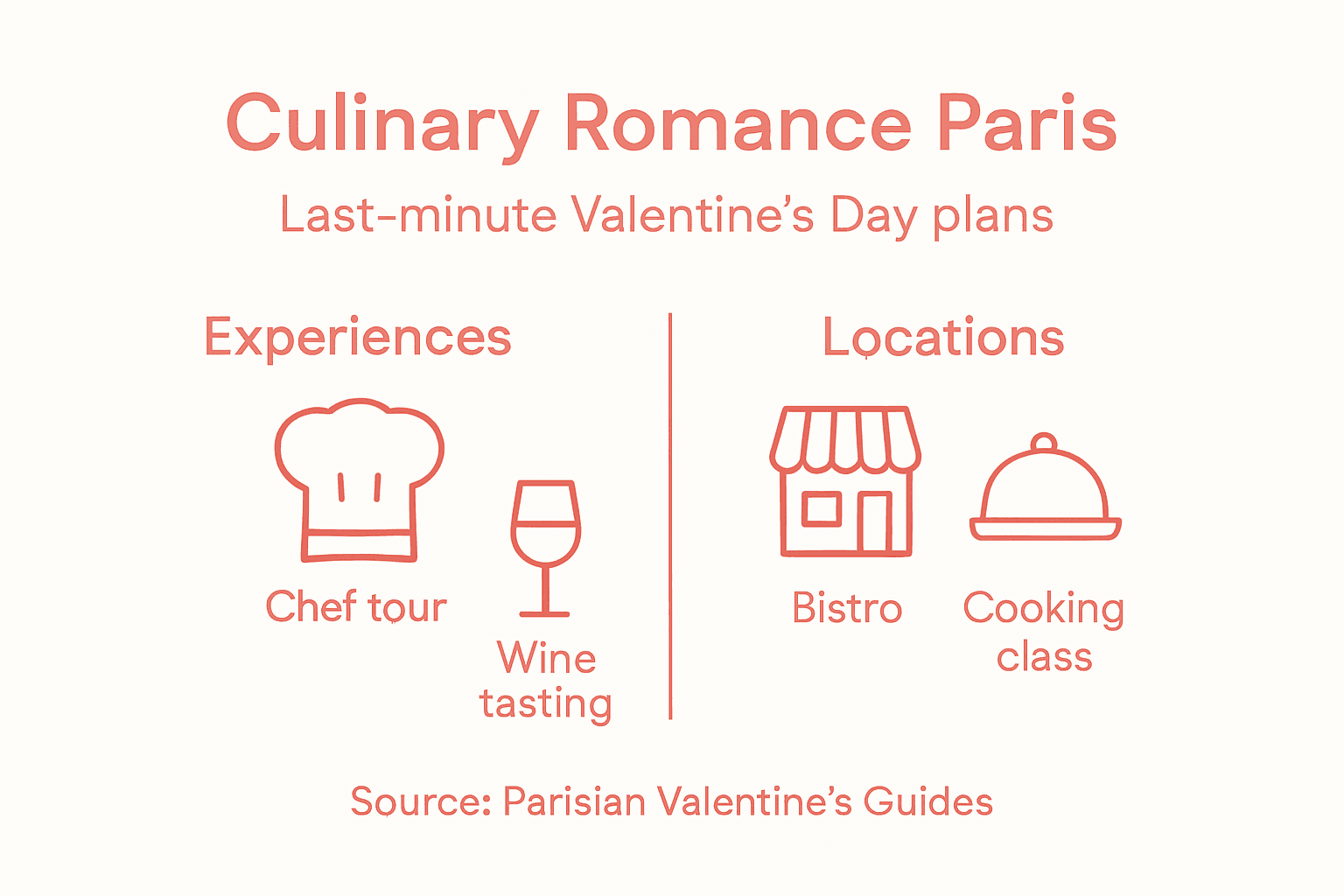 Infographic of Paris culinary romance highlights