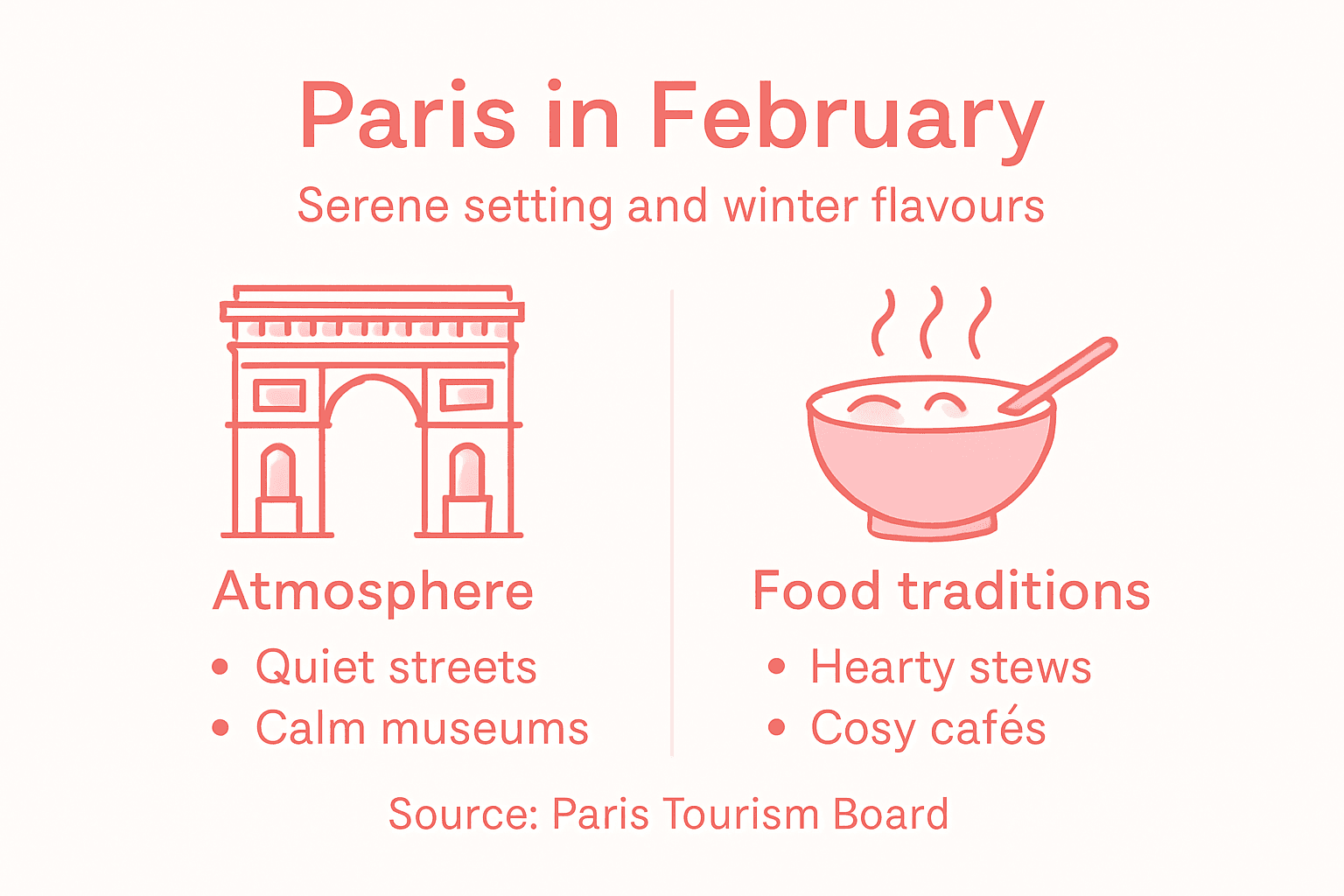 Paris in February infographic with key highlights