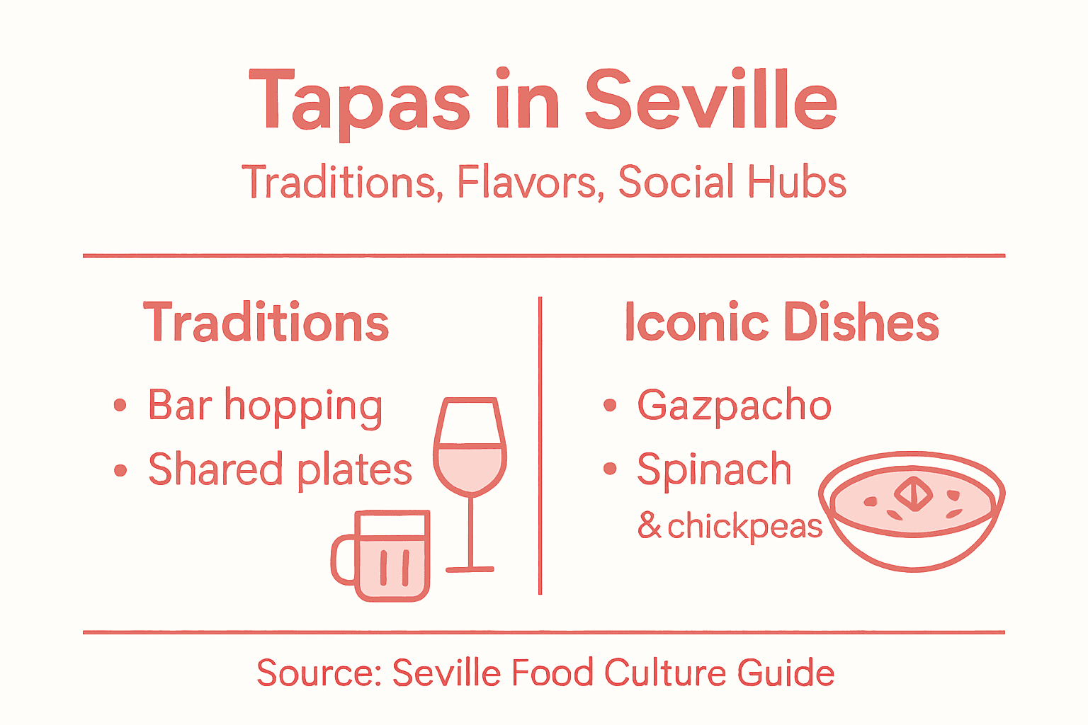 Infographic explains Seville tapas culture and dishes