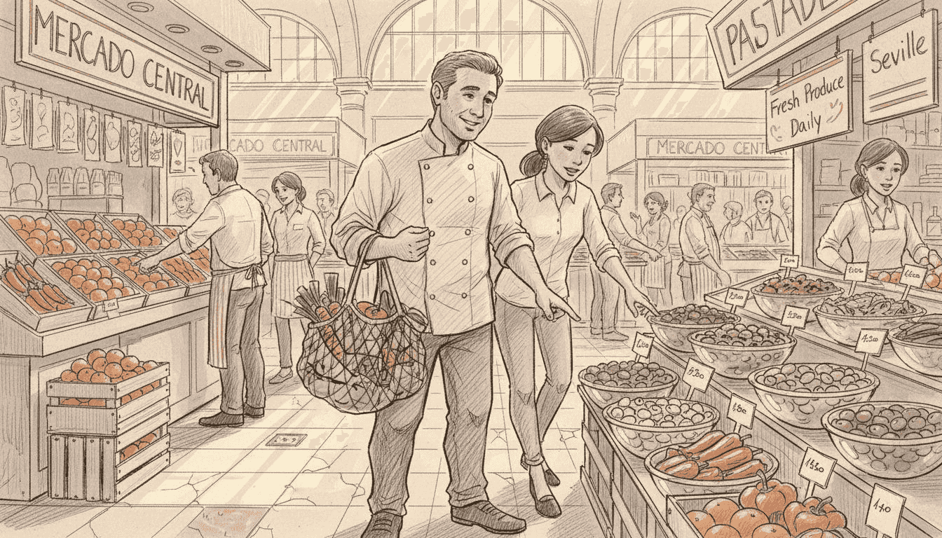Chef Crestani leads Seville market tour