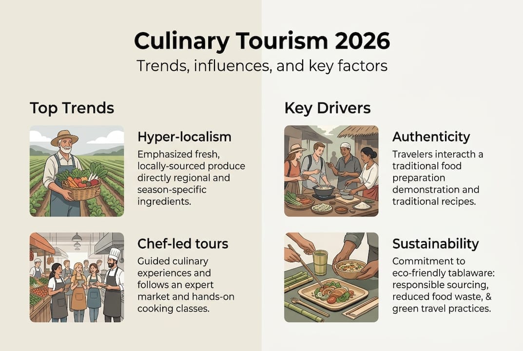 Infographic of top culinary tourism trends