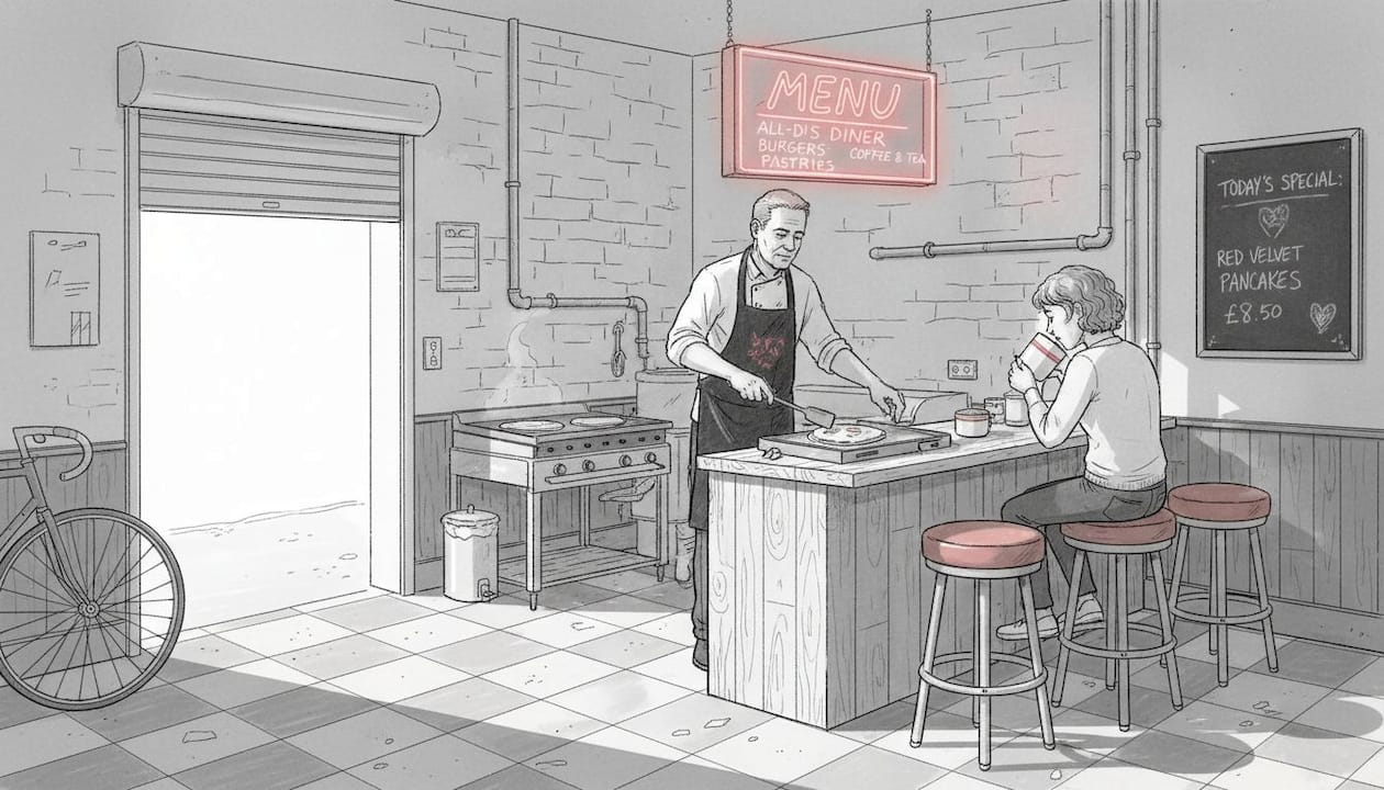 Chef working inside Kreuzberg garage diner