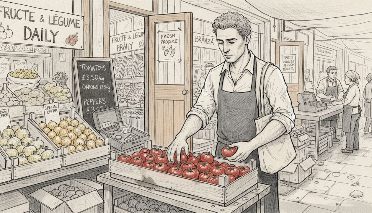 Chef shopping for local fresh produce