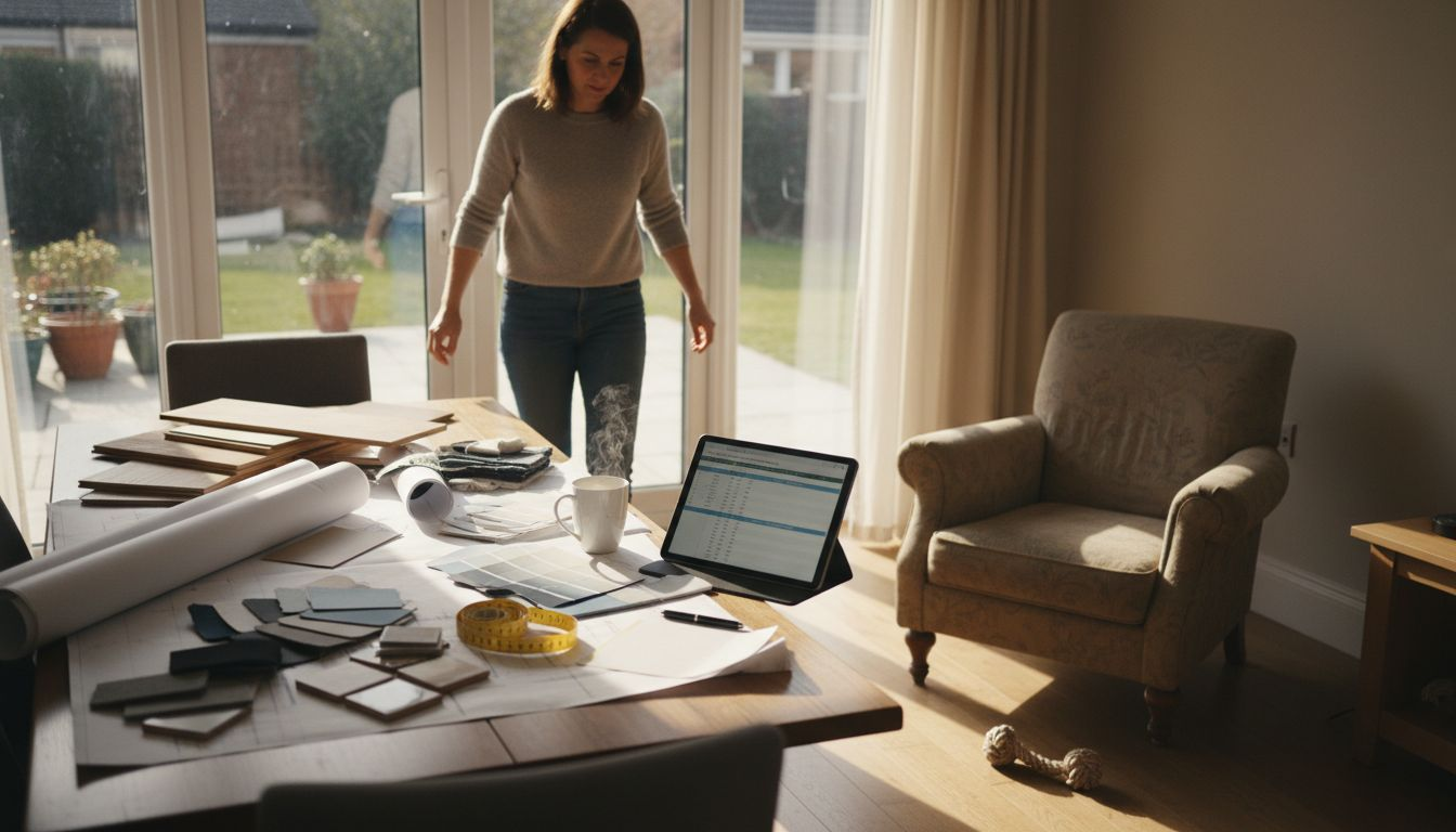 Estimator reviewing residential workflow documents