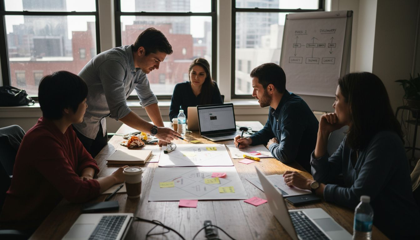 Team working through Double Diamond phases