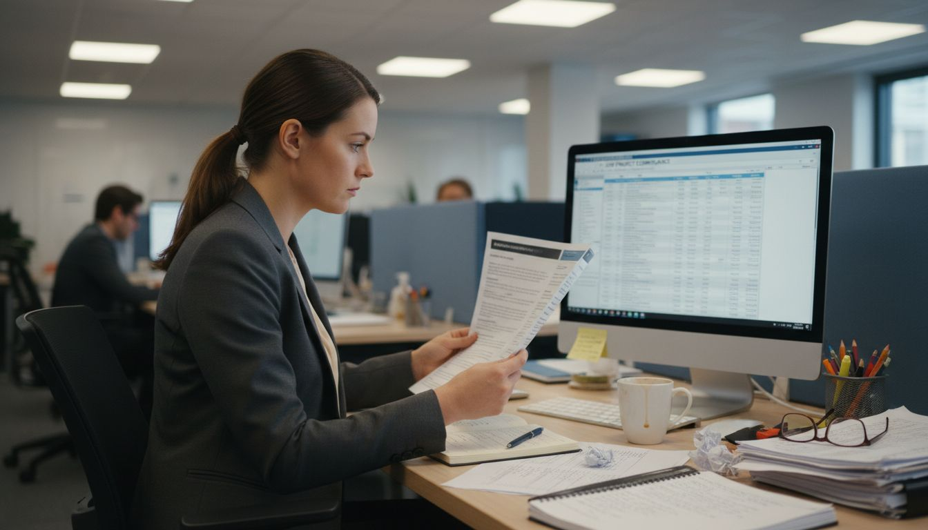 Surveyor tracking costs and compliance documents