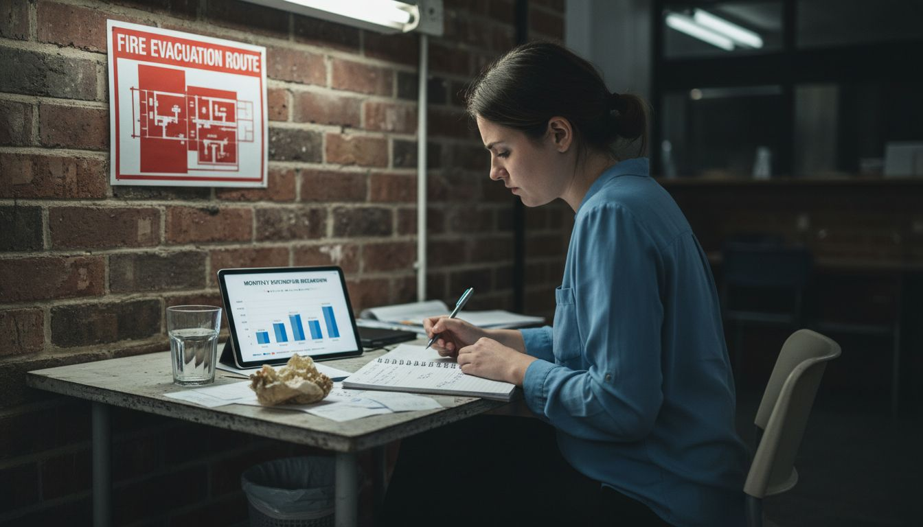 Financial analyst reviewing project spreadsheet