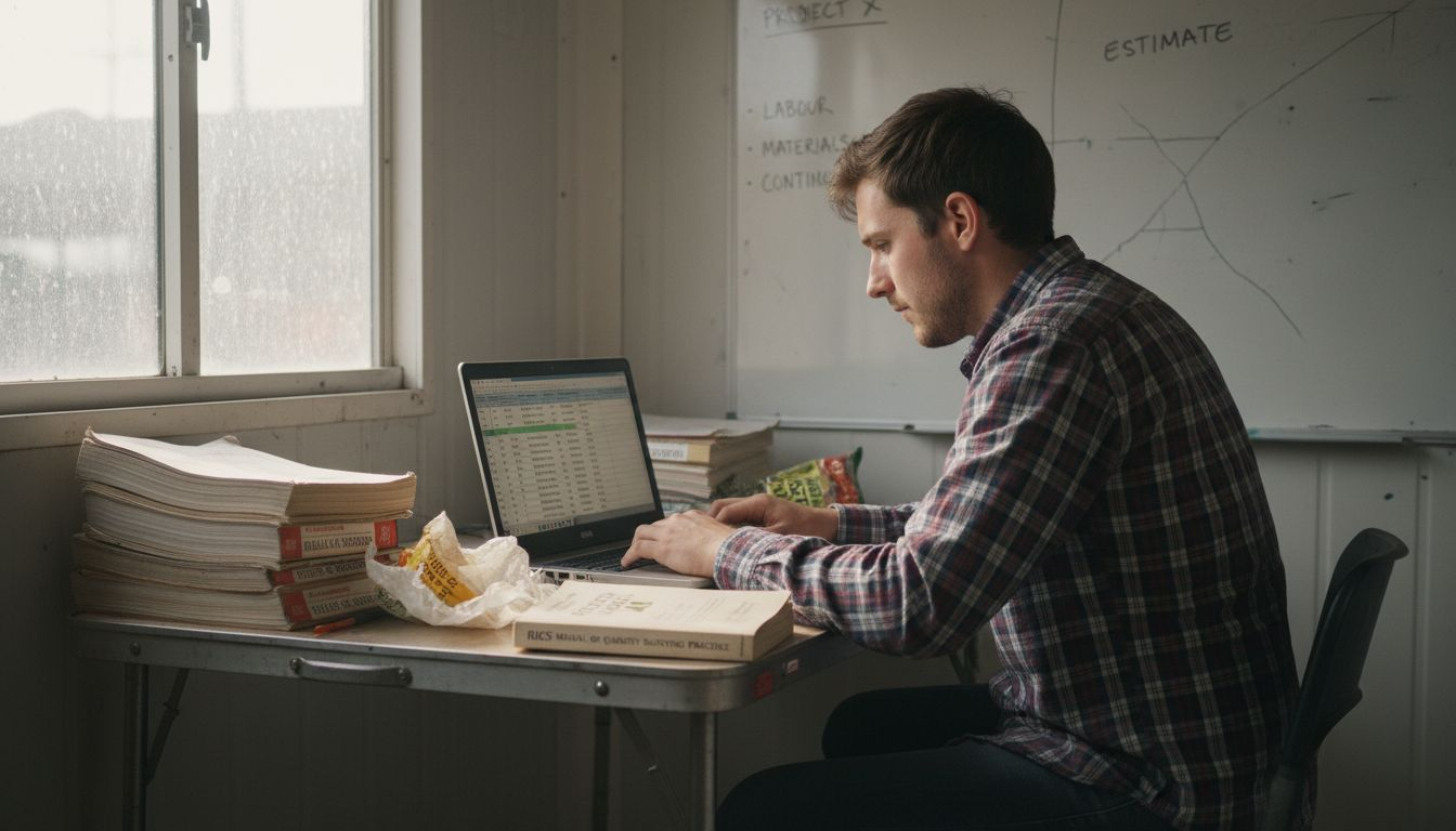 Estimator pricing construction elements on site