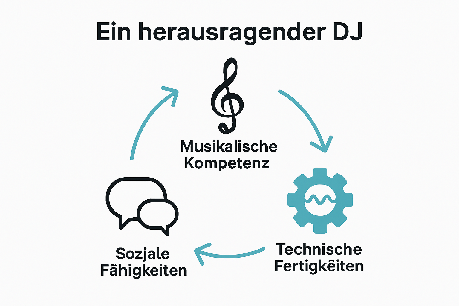 Was macht einen guten DJ aus: Der komplette Leitfaden 3 Infografik zeigt DJ-Fähigkeiten im Vergleich