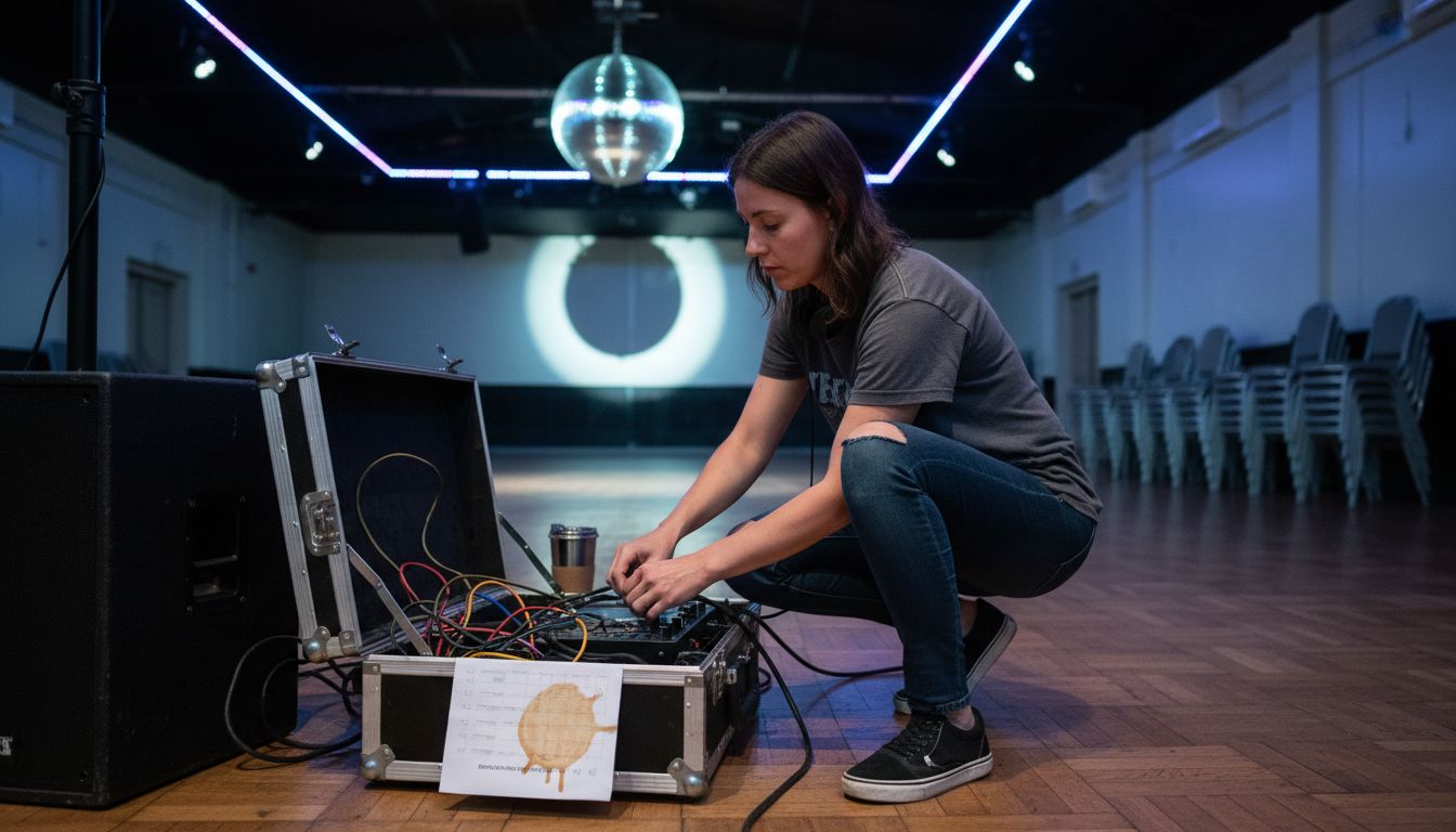 Warum DJ Für Geburtstag: Mehr Stimmung, Weniger Stress 2 DJ setting up sound and light equipment