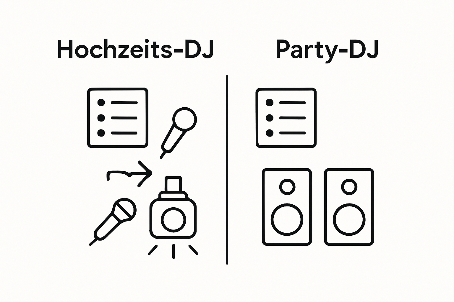 Unterschiede zwischen Hochzeits-DJ und Party-DJ: Wer übernimmt welche Aufgaben?