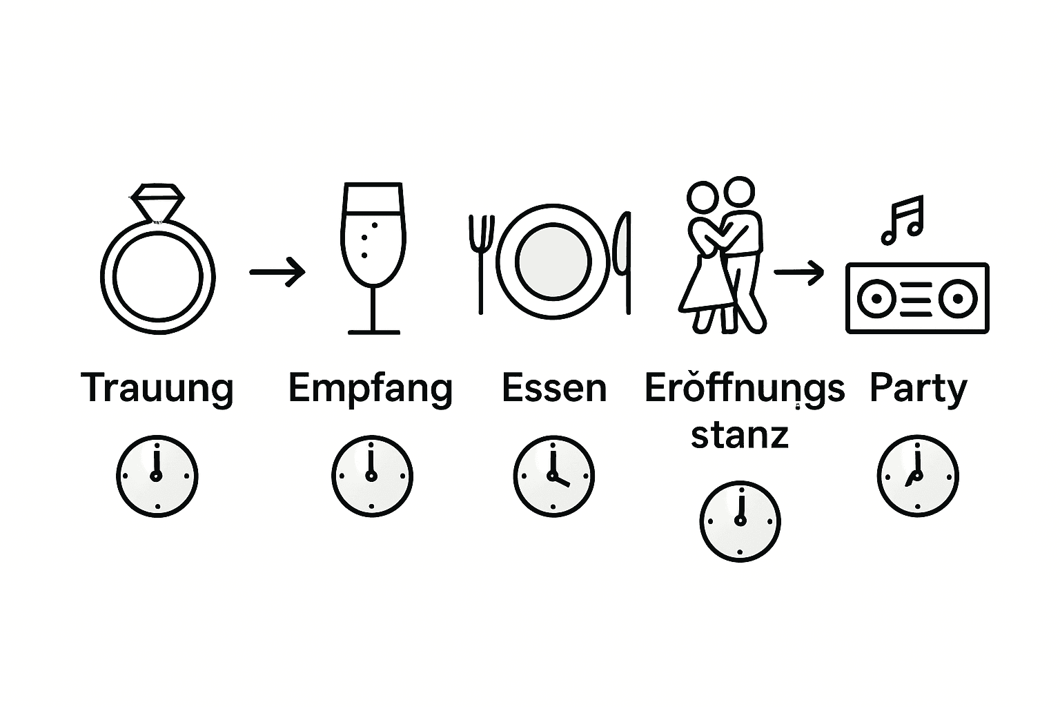 Schrittweise Hochzeitsplanung Musik: Perfekter Ablauf für Events 2 Musikalischer Fahrplan für eure Hochzeit – Die wichtigsten Programmpunkte im Überblick