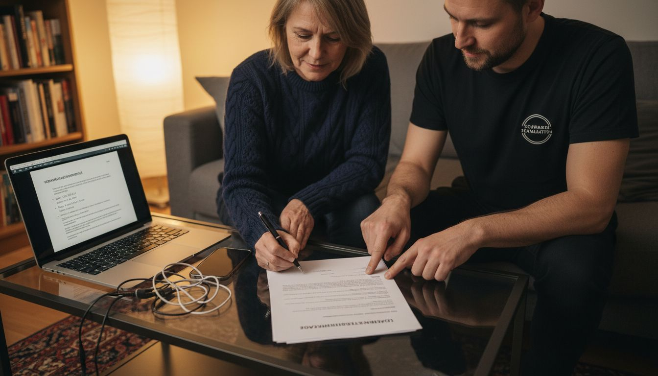 Was ist ein DJ-Angebot? Transparenz bei Eventplanung 2 Der Kunde unterschreibt den Vertrag für die DJ-Veranstaltung bequem von zu Hause aus.