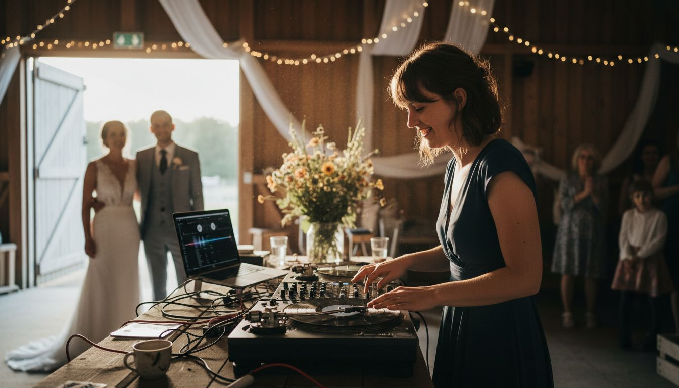 Ihr Hochzeits-DJ sorgt mit Live-Mixing am DJ-Pult für die perfekte musikalische Begleitung und Stimmung auf Ihrer Feier.