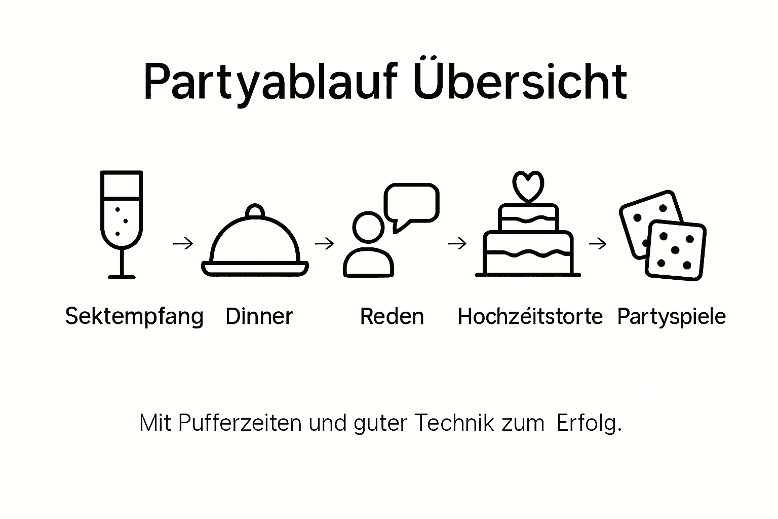 Grafik: So läuft eine typische Hochzeitsfeier ab