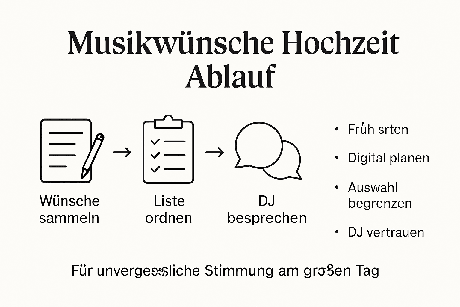 Grafik: So funktioniert der Musikwunsch in vier Schritten