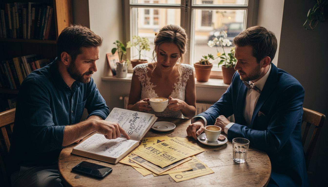 Was bedeutet Full-Service DJ für Hochzeiten? 2 Das Brautpaar lässt sich vom Hochzeits-DJ persönlich beraten.