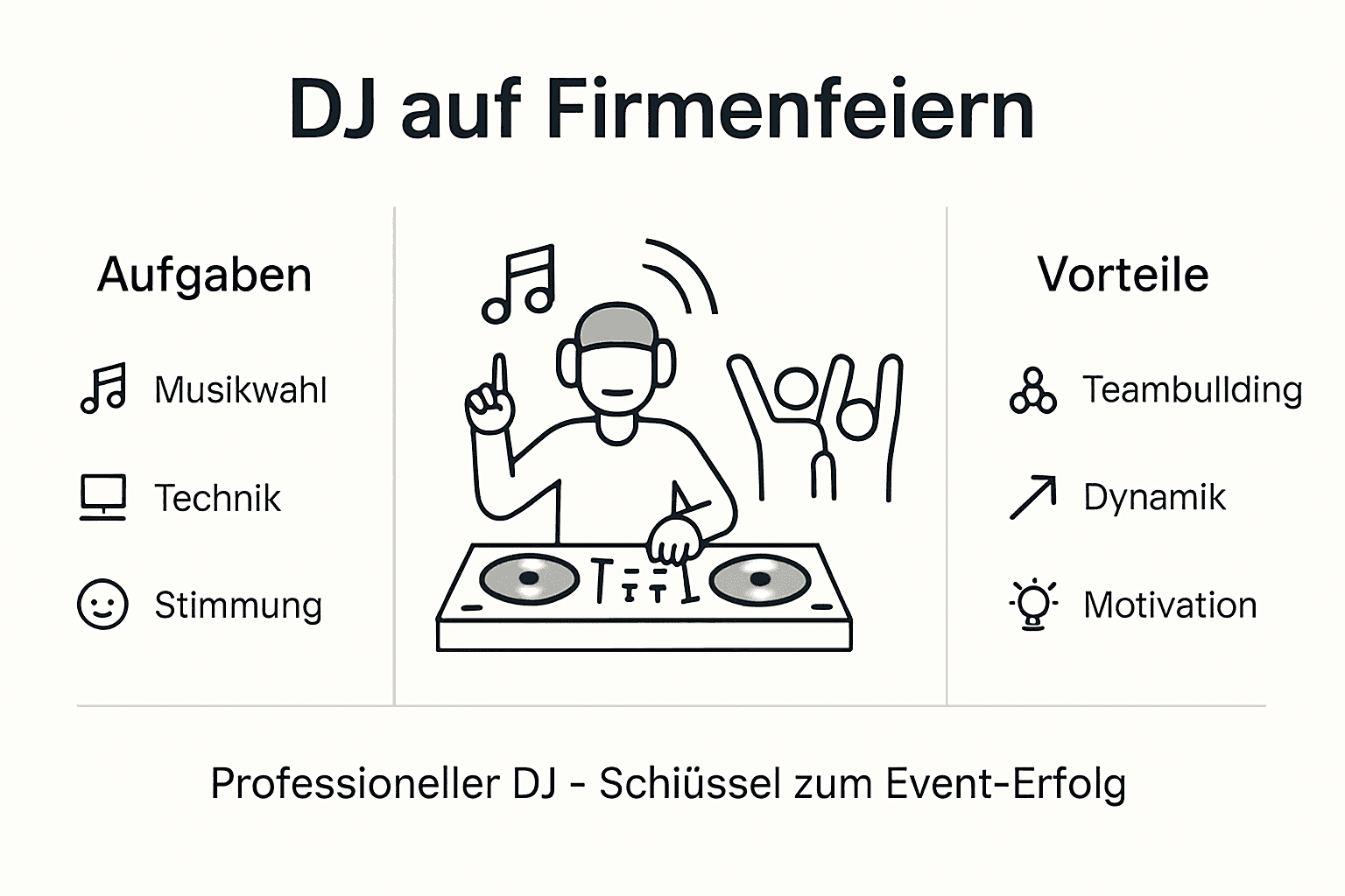 Übersicht: Aufgaben und Verantwortlichkeiten eines DJs auf Firmenveranstaltungen