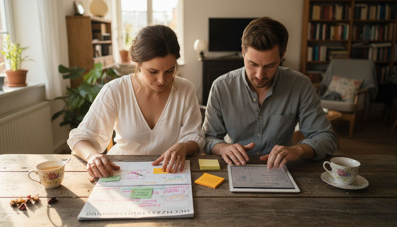 Das Brautpaar stellt das musikalische Programm für ihren Hochzeitstag zusammen.