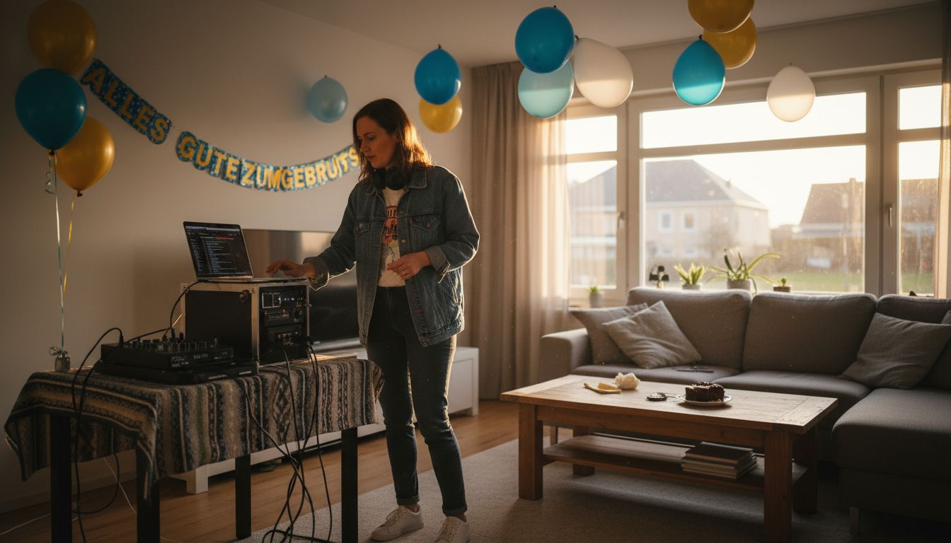 Private vs. Firmenfeier DJ – So wählen Sie richtig 2 Ein DJ stellt die Playlist für eine private Feier zusammen.