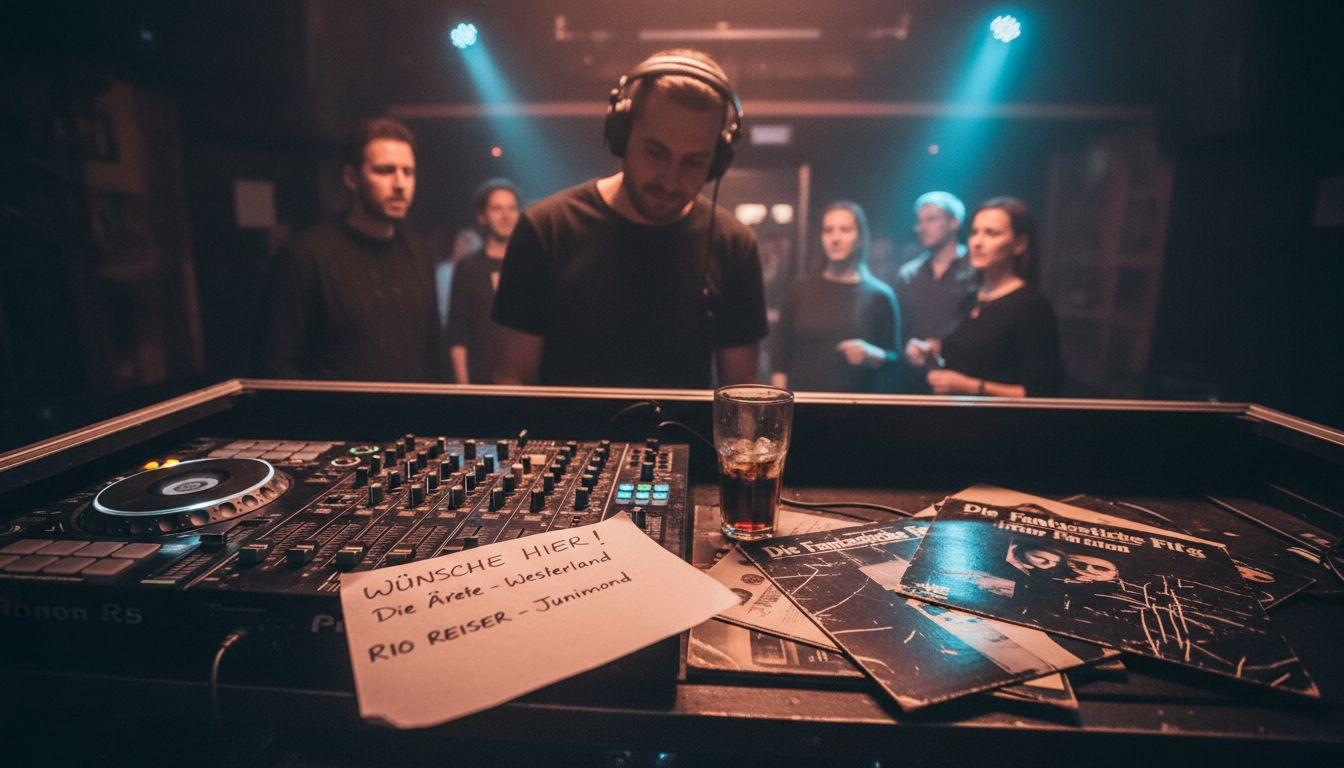 Personalisierte Musik für Paare: Unvergessliche Hochzeitsmomente 2 Der DJ geht auf Musikwünsche der Hochzeitsgäste ein und prüft, ob sie ins Programm passen.