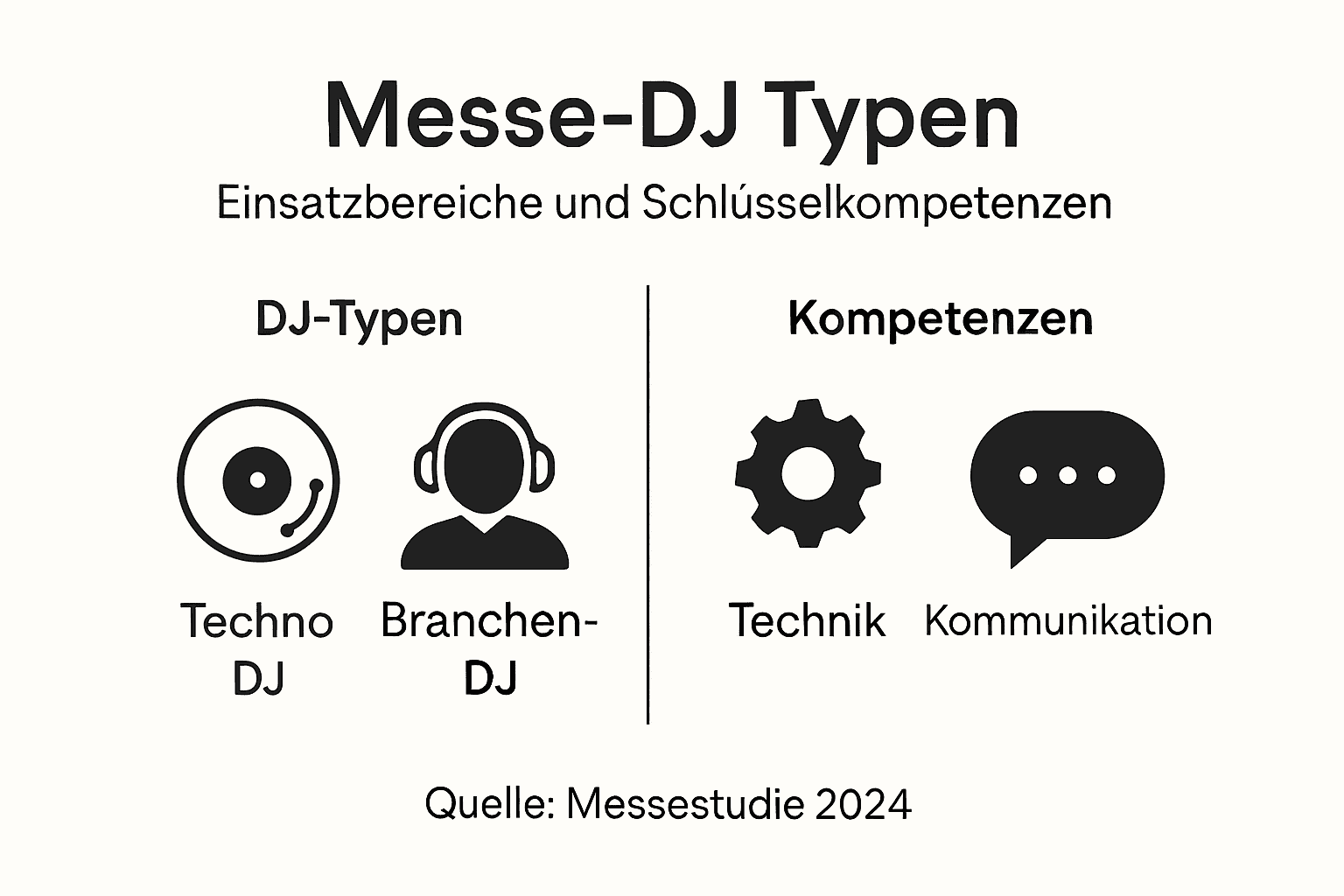 Übersicht: Verschiedene DJ-Profile und ihre wichtigsten Fähigkeiten auf einen Blick