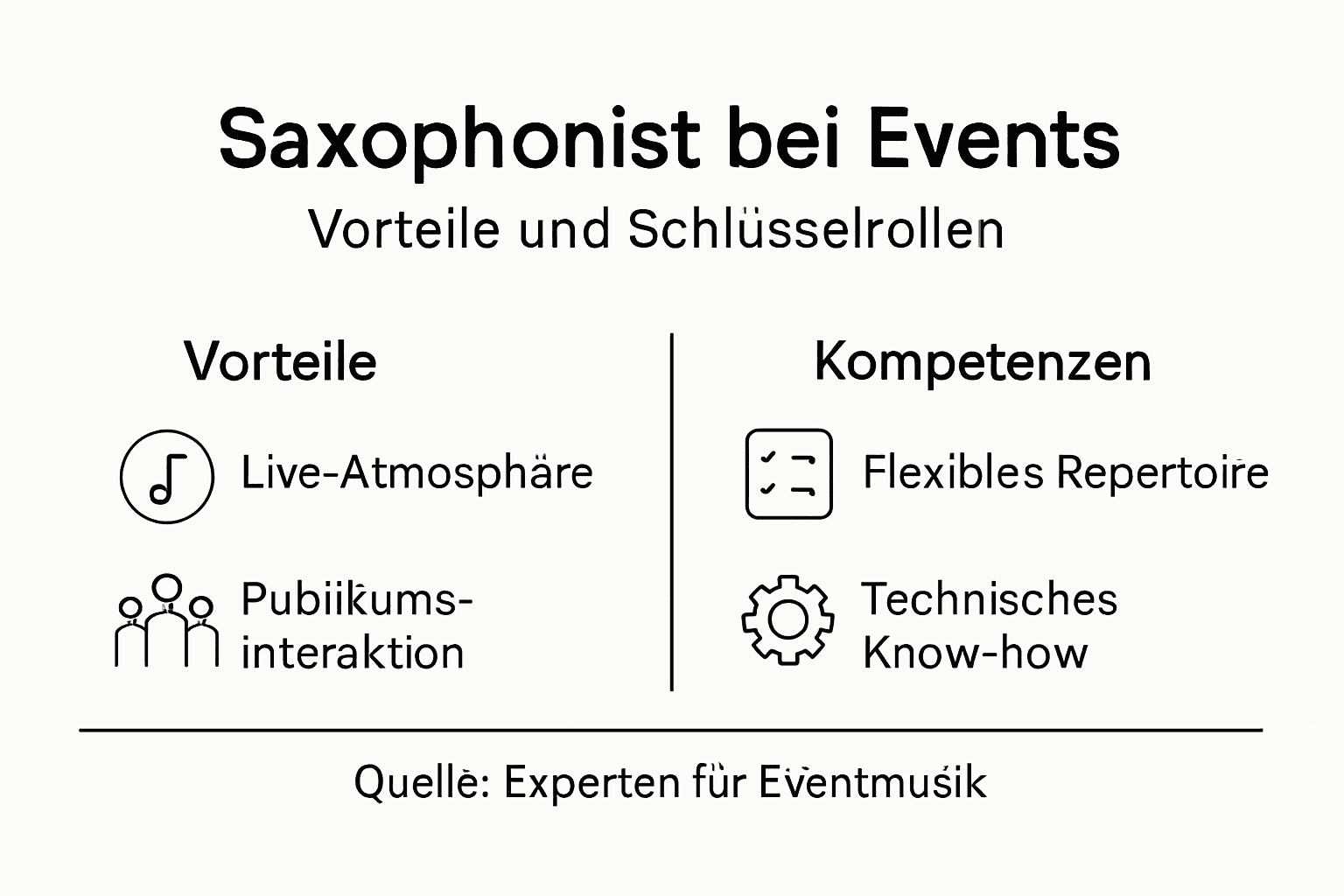 Infografik: Wie Saxophonisten Firmenfeiern aufwerten