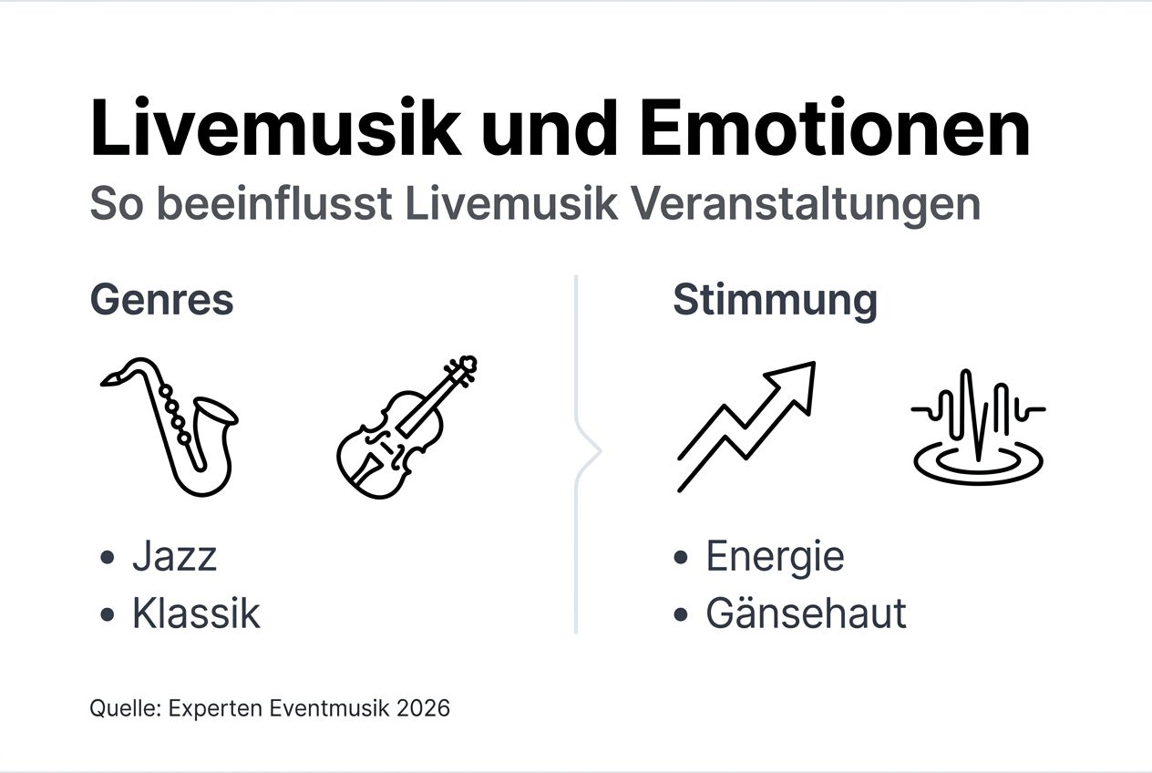Infografik: Wie Livemusik für die richtige Atmosphäre auf Veranstaltungen sorgt