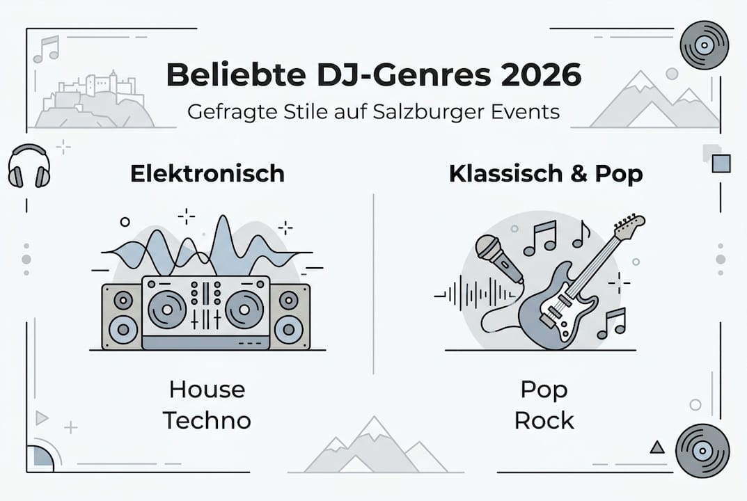 Die beliebtesten DJ-Genres 2026 in Salzburg – eine Infografik