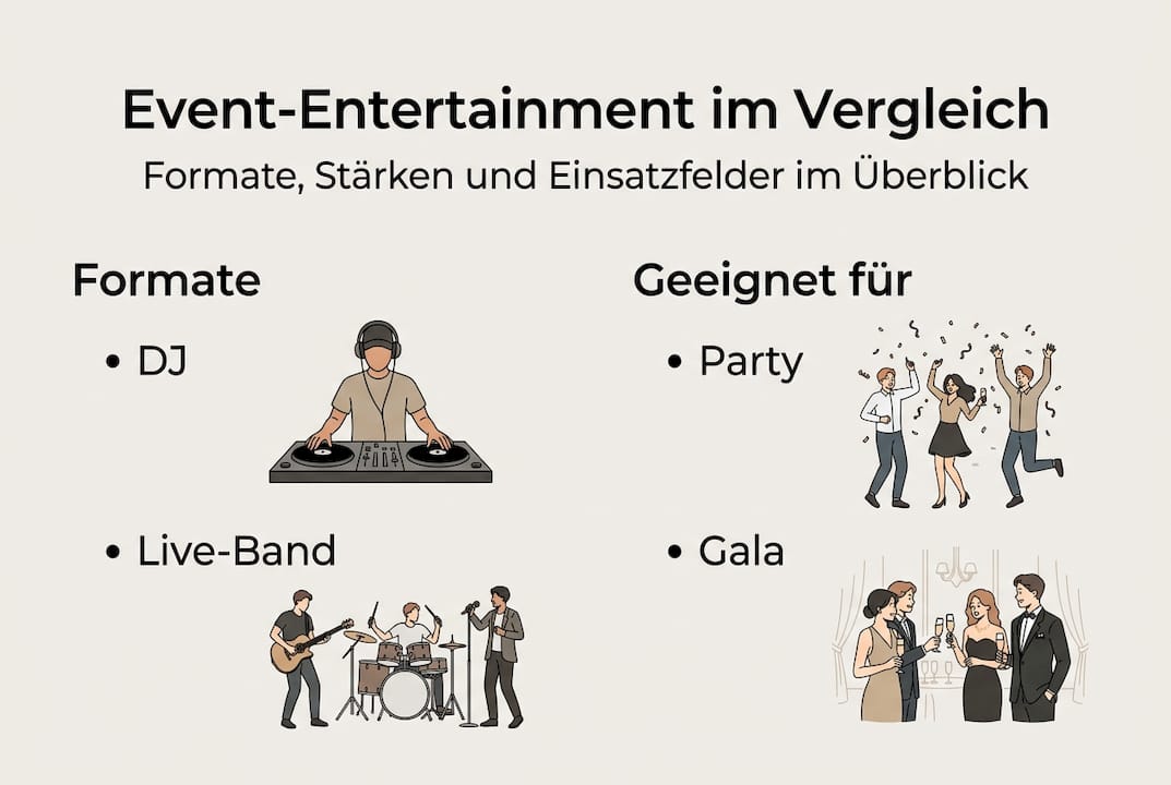 Event-Entertainment einfach erklärt: Wert, Trends, Umsetzung 3 Übersicht: Vielfältige Event-Entertainment-Konzepte und ihre Einsatzmöglichkeiten