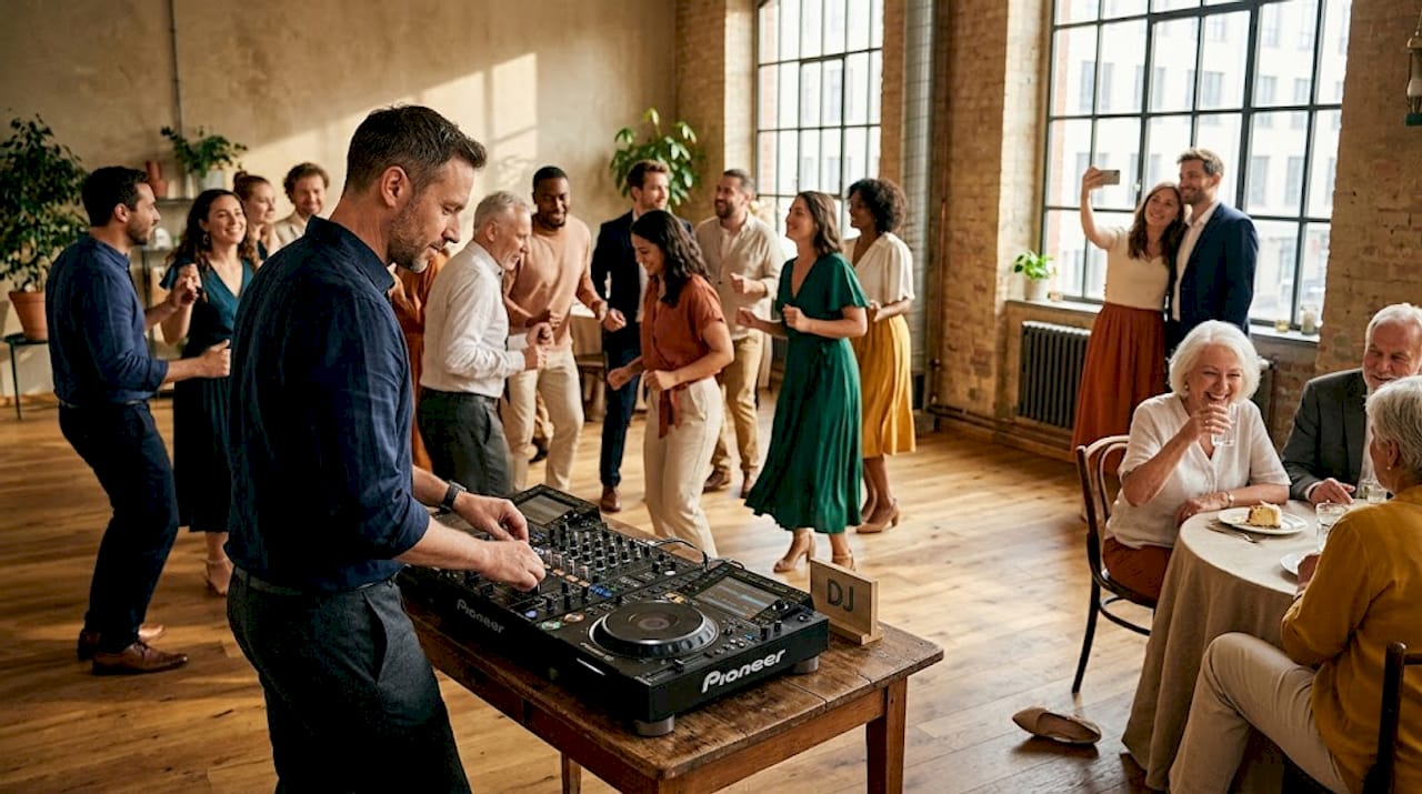 Wie Musik die Stimmung auf Hochzeiten beeinflusst 2 Der DJ sorgt mit seiner Musik für beste Stimmung auf der Tanzfläche und bringt die Hochzeitsgäste in Bewegung.
