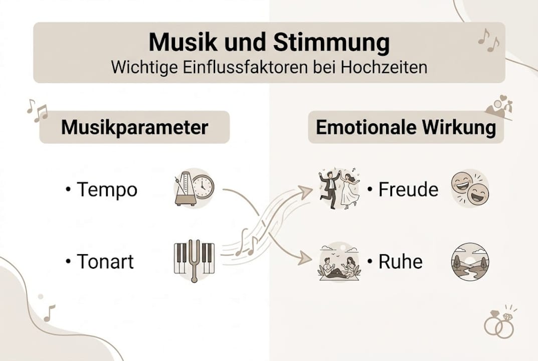 Wie Musik die Stimmung auf Hochzeiten beeinflusst 3 Infografik: Wie musikalische Elemente die Stimmung auf Hochzeiten beeinflussen