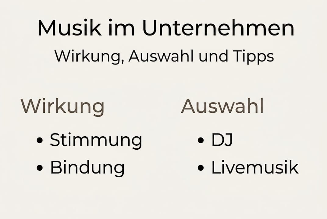 Musik auf Firmenveranstaltungen – eine anschauliche Übersicht