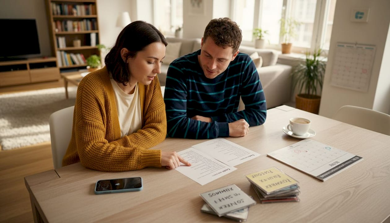 Musikmix auf Hochzeiten: Vorteile für unvergessliche Feiern 3 Die Braut plant gemeinsam mit dem DJ zuhause die Musikauswahl für die Hochzeit.