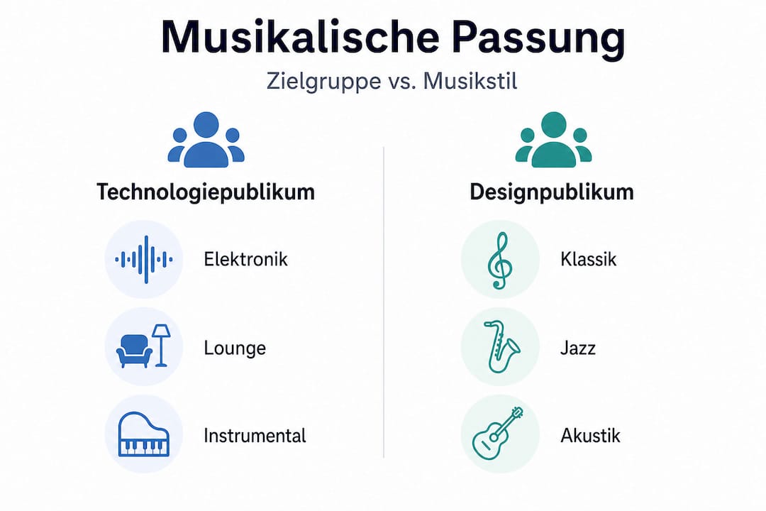 Infografik: Welche Musikrichtungen passen zu welchem Messepublikum?