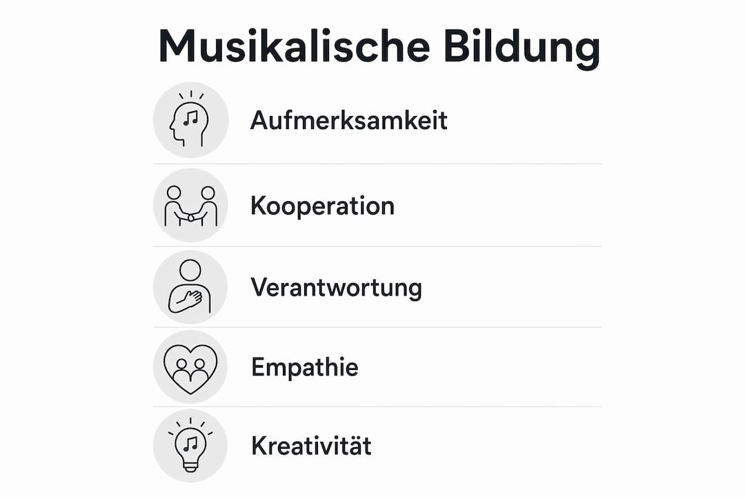 Grafik: Wie musikalische Bildung die sozialen Fähigkeiten stärkt