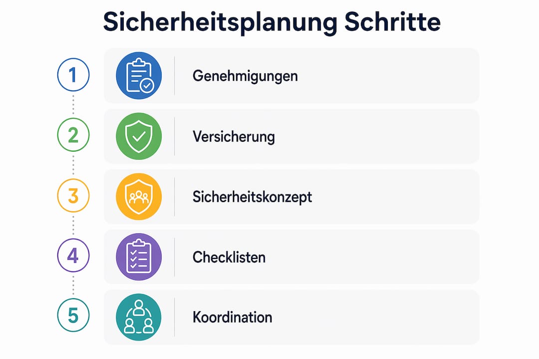 Übersicht: Die wichtigsten Schritte für ein sicheres Event – So gelingt Ihre Veranstaltungsplanung