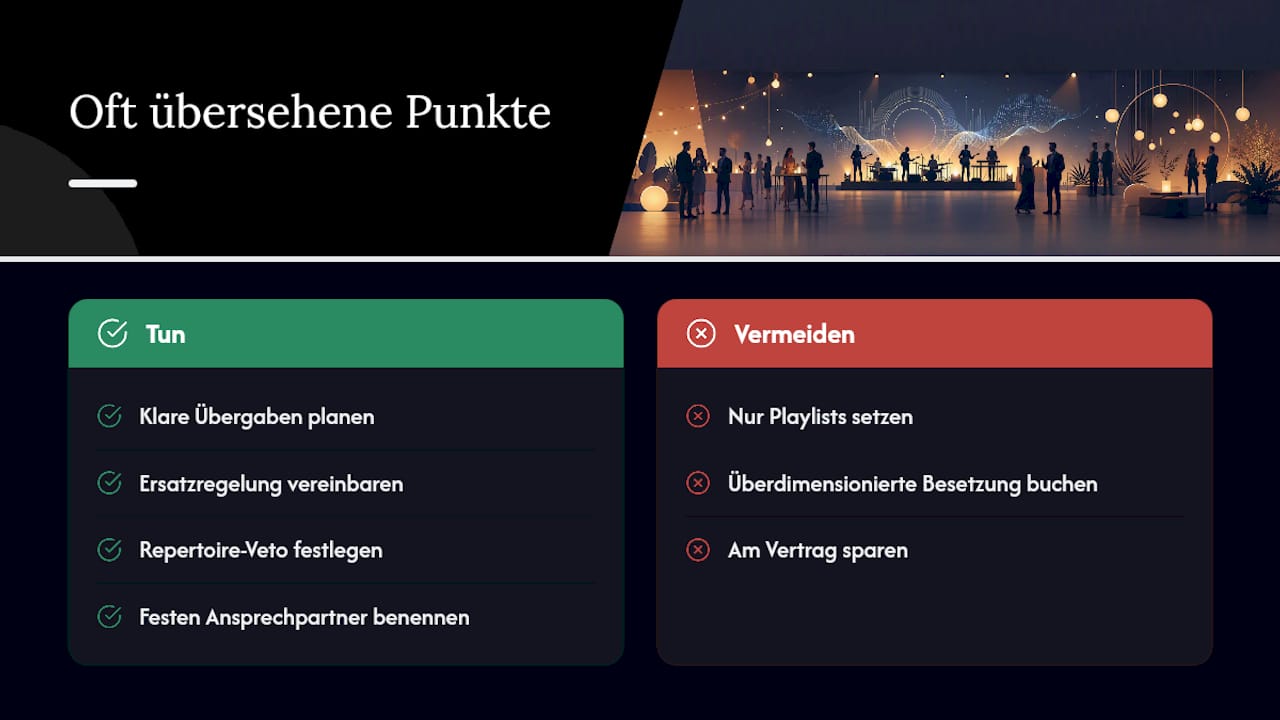 Was beim Musikkonzept für Firmenevents oft übersehen wird — overview diagram