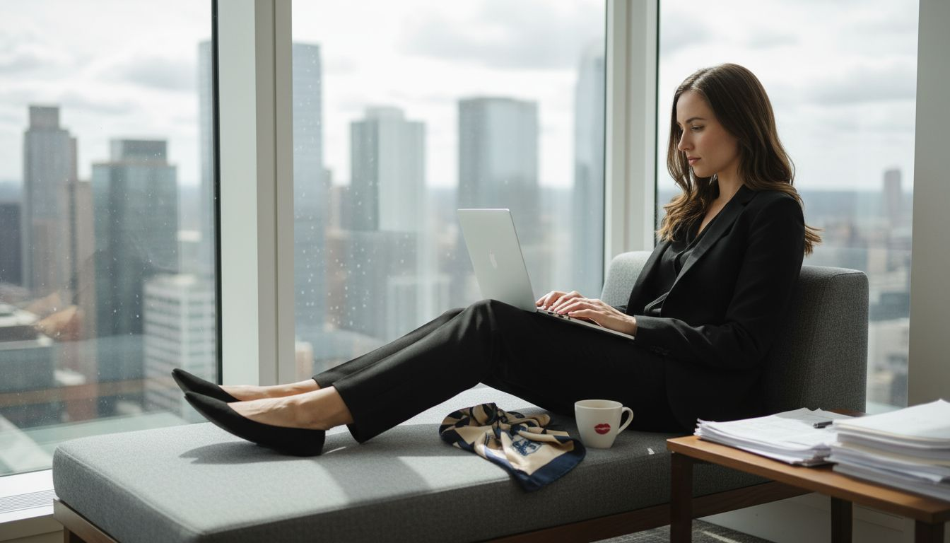 Professional wearing ballet flats in office setting