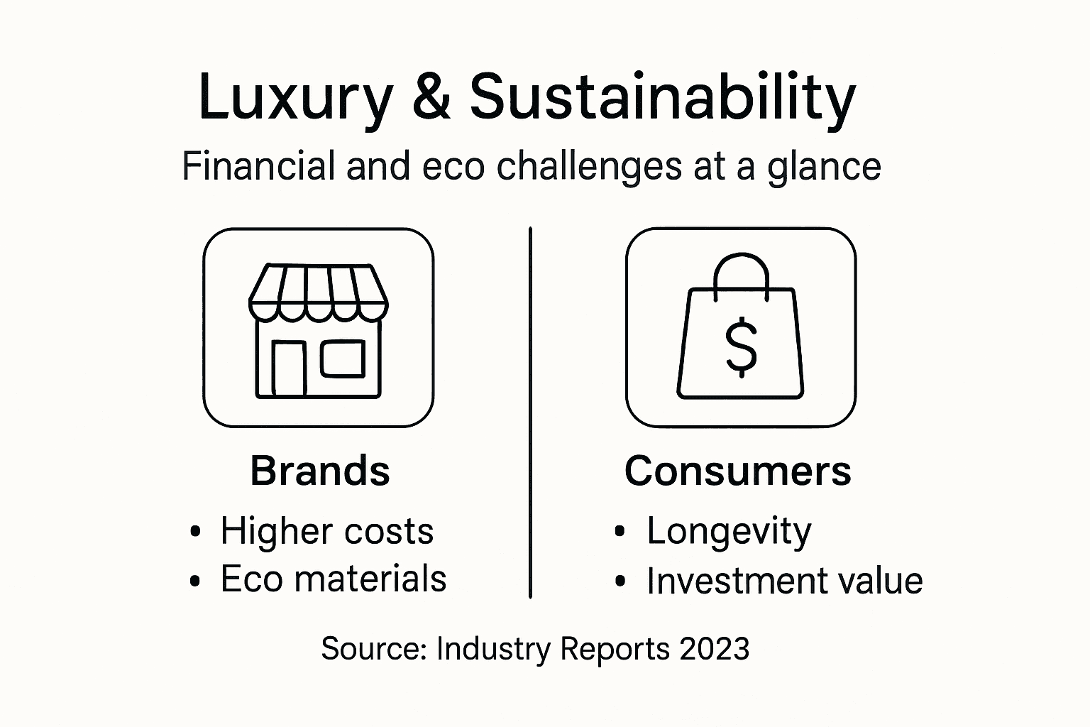 Infographic on luxury fashion and sustainability issues