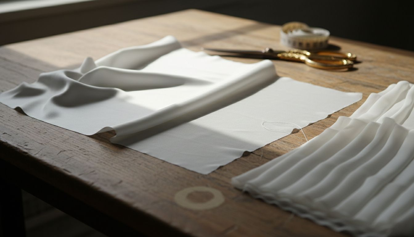 Silk chiffon and taffeta fabric textures